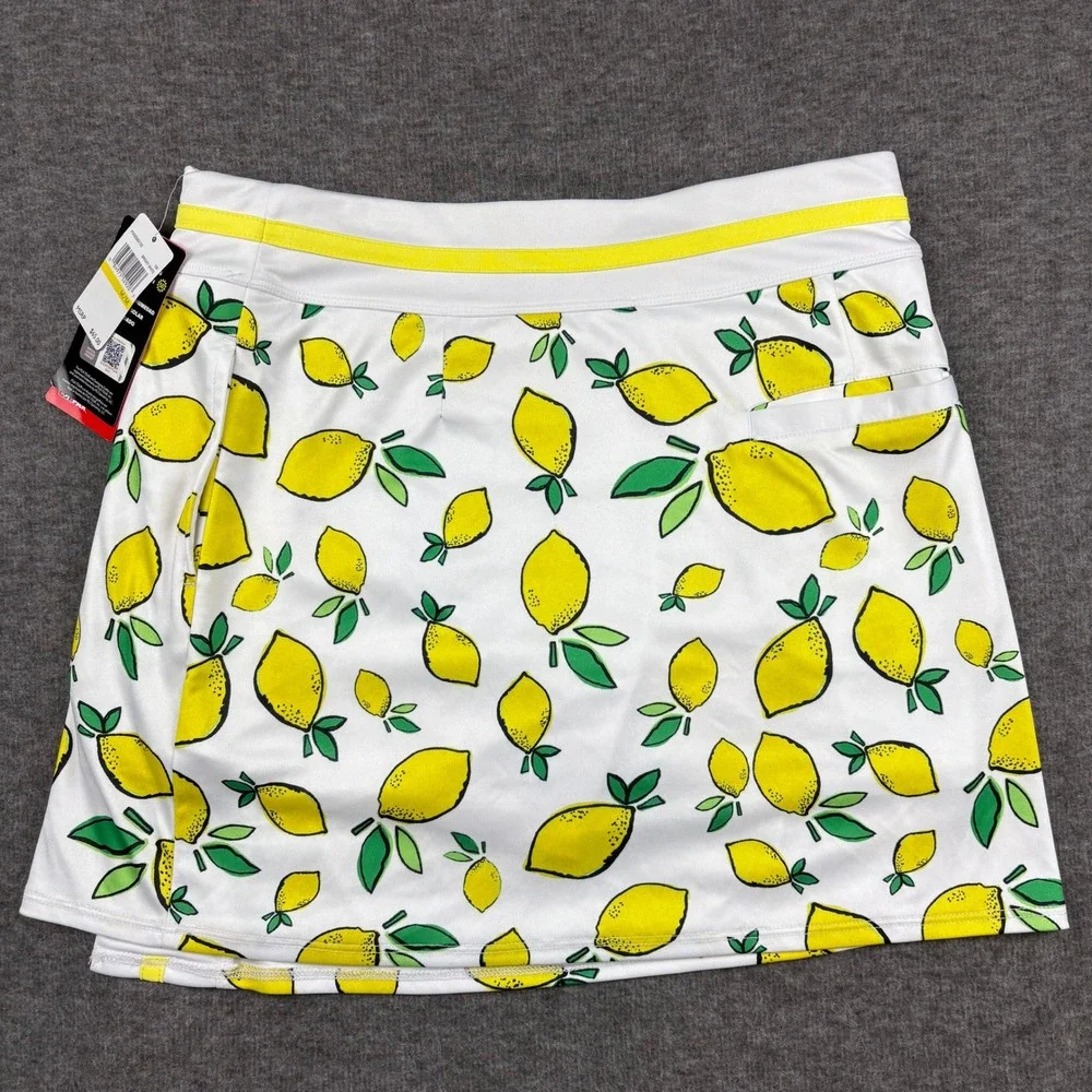 NEW PGA Tour M. Lemon Print Golf Skort‎ Stretch Athletic Tennis Golf Pickleball